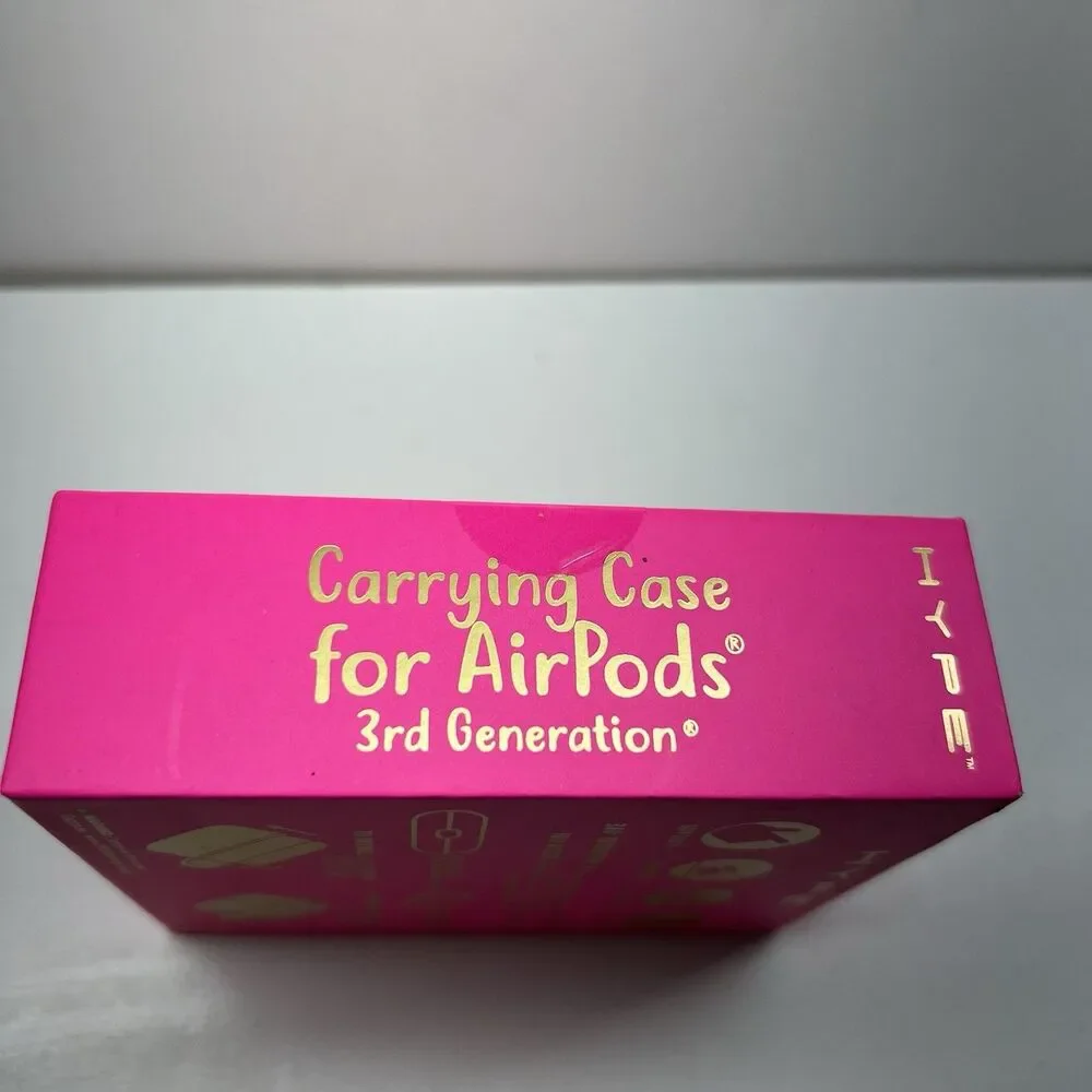 AirPods Pro Hype Carrying Case Soft Touch Clip Drop Shock Proof - Pink- 3rd Gen